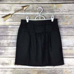 Ann Taylor Loft Black A Line Pleat Front Skirt